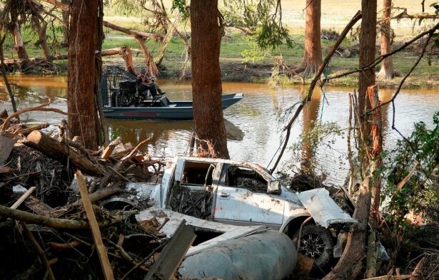 Texan communities reel as holiday idyll becomes a disaster zone