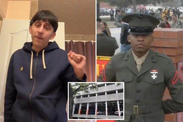 TikToker Justin Guzman allegedly shot and killed Marine veteran Anthony Sanders in front of his fiancee and 10-month-old infant: cops