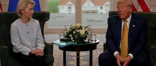 Trump’s Decline Exposed With Deranged Babble While Meeting With EU President