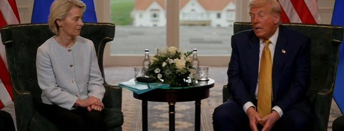 Trump’s Decline Exposed With Deranged Babble While Meeting With EU President