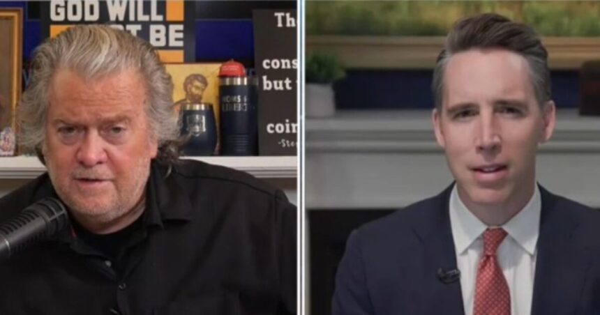 War Room’s Steve Bannon and Senator Josh Hawley Discuss Lawmakers’ Attempt to Put AI Moratorium in Defense Bill (VIDEO) |