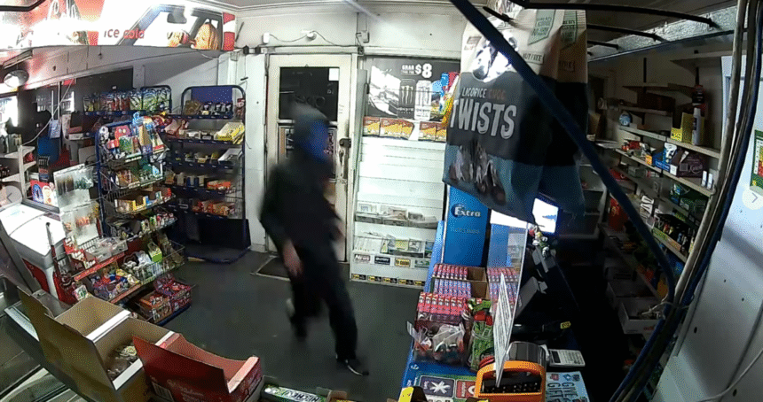 Watch: Masked pair raid South Dunedin dairy