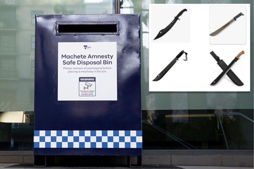 Australian state rolls out machete ‘disposal bins’ ahead of ban