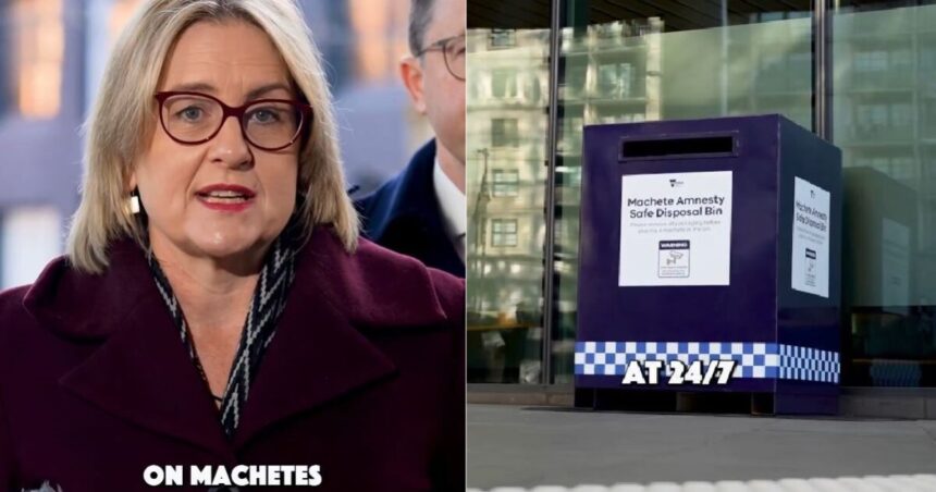 Can’t Make This Up… Aussie Premier Jacinta Allan Sets Up ‘Machete Drop Boxes’ for Locals to Dispose of Their Banned Swords |