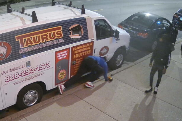 Caught on camera: Catalytic converter crew strikes security firm’s van on West Side