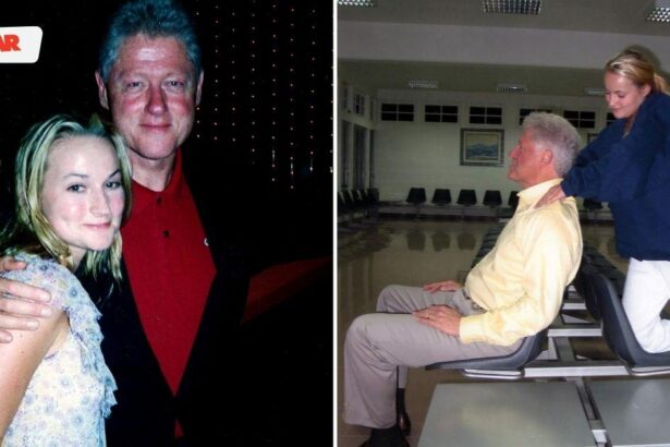 Clinton Caught Smiling During Massage From Epstein Victim