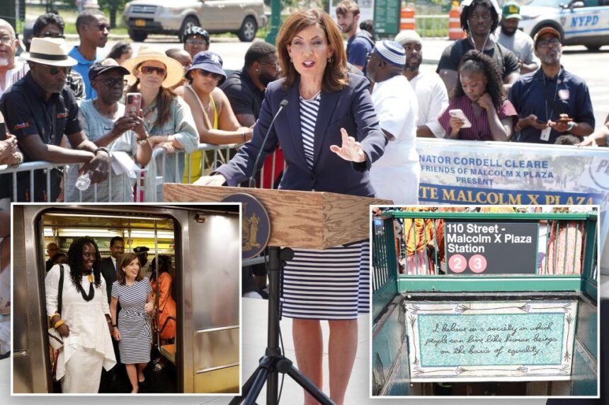 Gov. Kathy Hochul renames Central Park subway station after civil rights revolutionary Malcolm X
