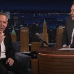 Greg Gutfeld Hugs Jimmy Fallon in Late-Night Crossover