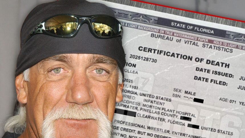 Hulk Hogan Death Certificate Released