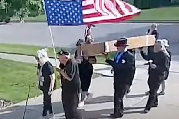 Mob Dressed In Black Dumps Coffin At Republican Congressman’s Home
