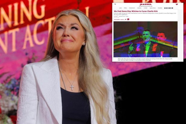 Erika Kirk ‘genuinely rattled’ after Jezebel paid witches on Etsy to curse husband Charlie 2 days before he was assassinated