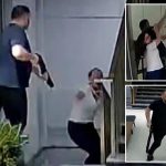 Harrowing video shows gunman chasing ex-wife through hospital then shooting her dead in stairwell