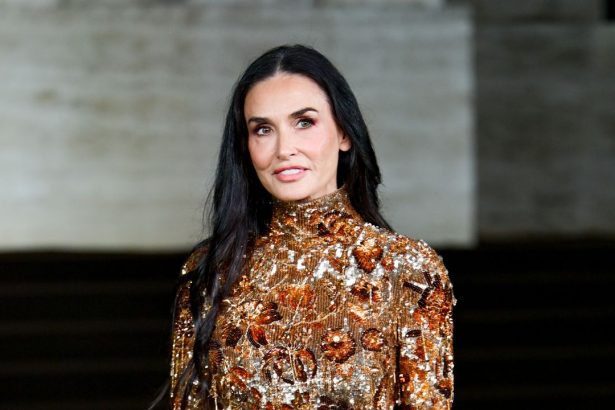 Demi Moore Gets Back To Dressing Like a Golden Statuette for Gucci