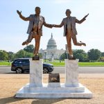 Statue of Trump and Epstein Holding Hands Removed From D.C. National Mall