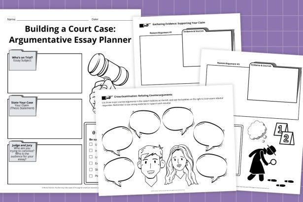 Argumentative Essay Planner (Free Printable Worksheets)