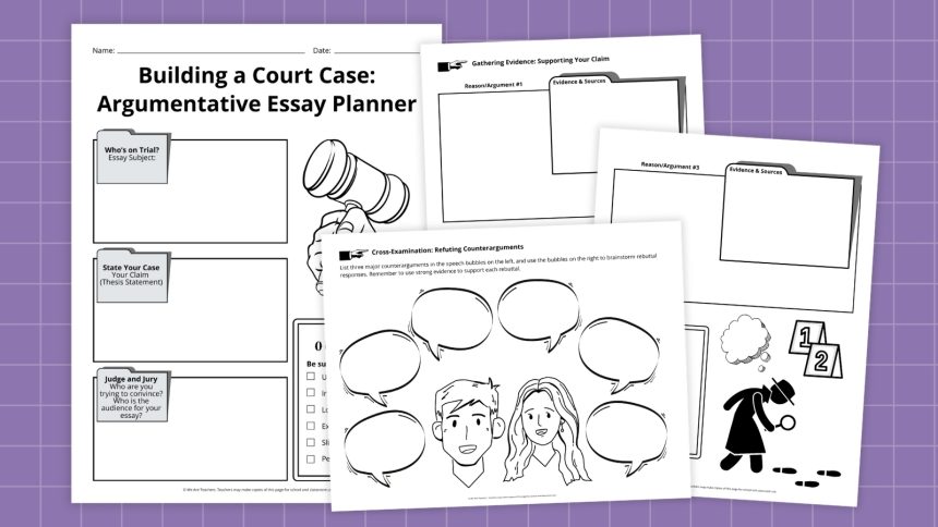 Argumentative Essay Planner (Free Printable Worksheets)