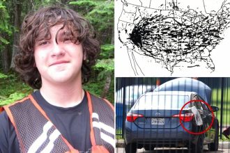 Anti-ICE gunman Joshua Jahn’s car had bizarre map stuck to outside showing radioactive fallout across US