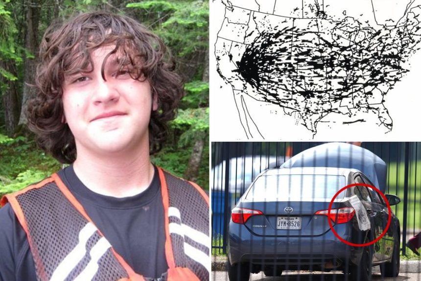 Anti-ICE gunman Joshua Jahn’s car had bizarre map stuck to outside showing radioactive fallout across US