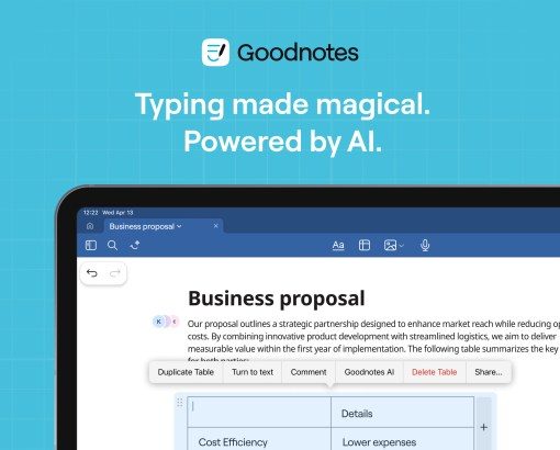 Goodnotes collaborative docs and AI assitant to cater to professional users