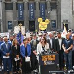 Politicians, Guild Leaders Rally Outside ‘Jimmy Kimmel Live’ Studio, Urge Media Companies Not to Bow to Trump and FCC Pressure