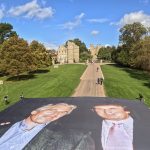 Massive Photo of Trump and Epstein Unfurled Outside Windsor Castle