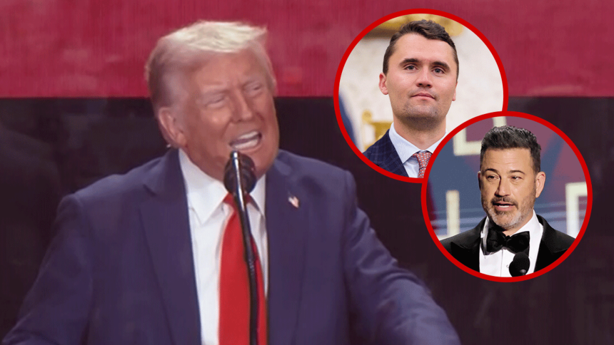 President Trump Rips Jimmy Kimmel At Charlie Kirk Memorial