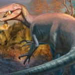 Dinosaur found with a crocodile in its jaws named as new species