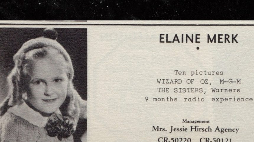 ‘The Wizard of Oz’ Munchkin Elaine Merk Binder Dead at 94