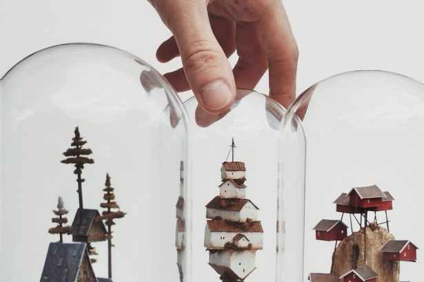 Vernacular Architecture and Mossy Trees Fill Michael Davydov’s Tiny Worlds