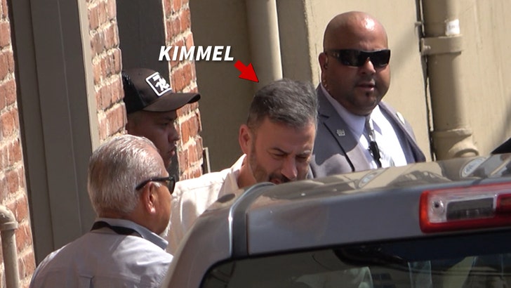 Jimmy Kimmel Arrives at Hollywood Studio to Tape ‘Live!’ After Suspension