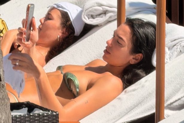 Dua Lipa Goes for a Boob Tan in the Hot Miami Sun