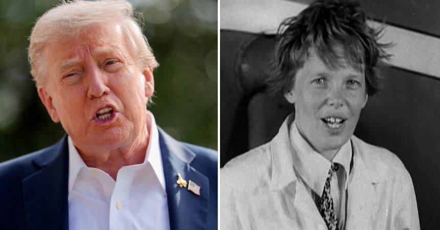 Trump's Latest 'Epstein Distraction'?: Prez Orders Release of Amelia Earhart Files… as He Ignores Public's Pleas to Reveal Info on Sex Offender