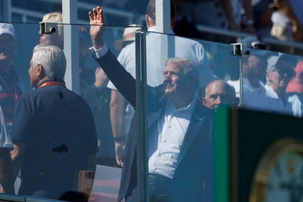 Trump Brutally Mocked Over Bizarre Outfit Choice For 2025 Ryder Cup… As Prez Is Forced To Watch Golfers From Bulletproof Glass Box Following Charlie Kirk's Assassination