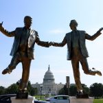 Hand-Holding Trump and Epstein Statue Appears on National Mall