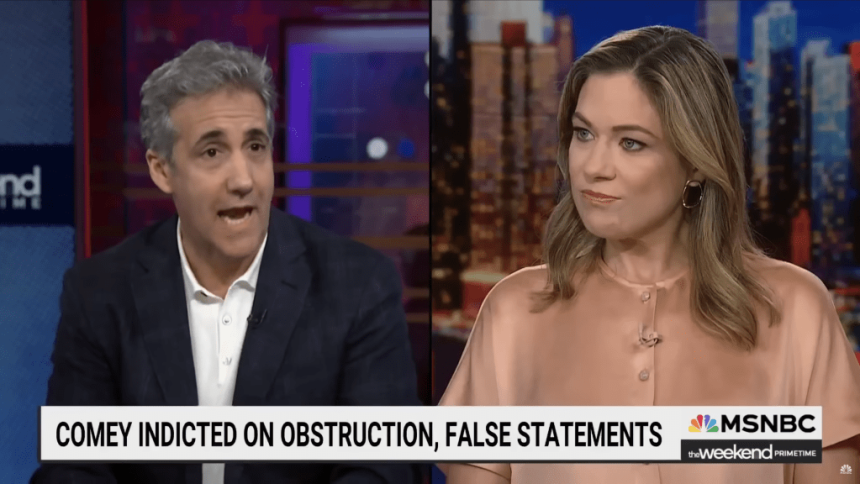 Michael Cohen stuns MSNBC panel with statement on James Comey’s indictment