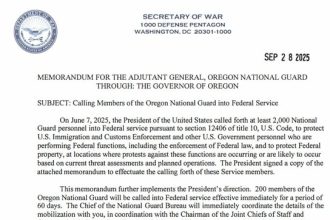 Oregon Files Suit After Hegseth Orders 200 National Guard Troops Federalized to Protect ICE Agents and Facilities in Antifa Stronghold State | The Gateway Pundit | by Kristinn Taylor