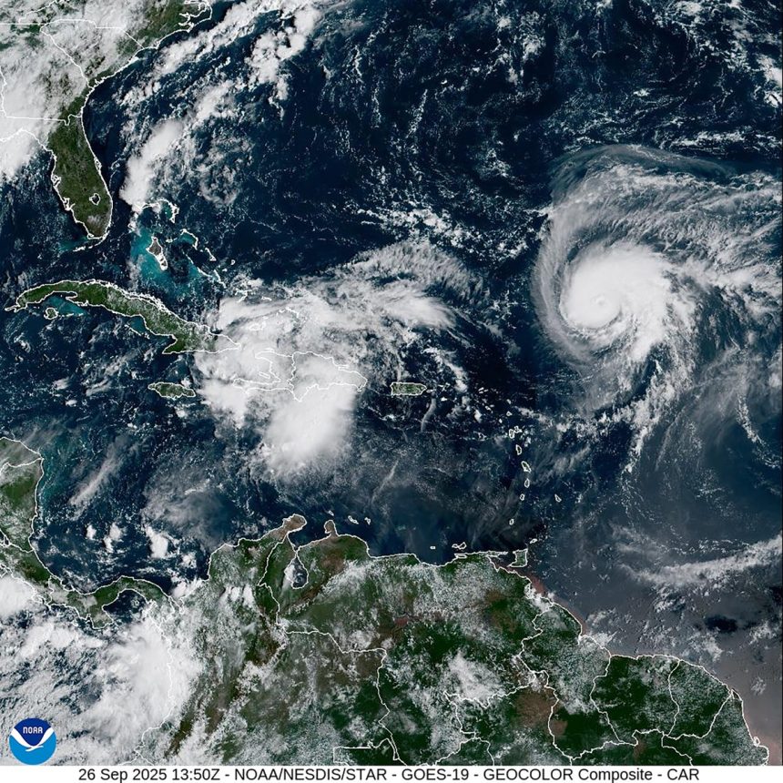 The Forecast Is Cloudy as Meteorologist Watch Two Storms Dance in the Atlantic