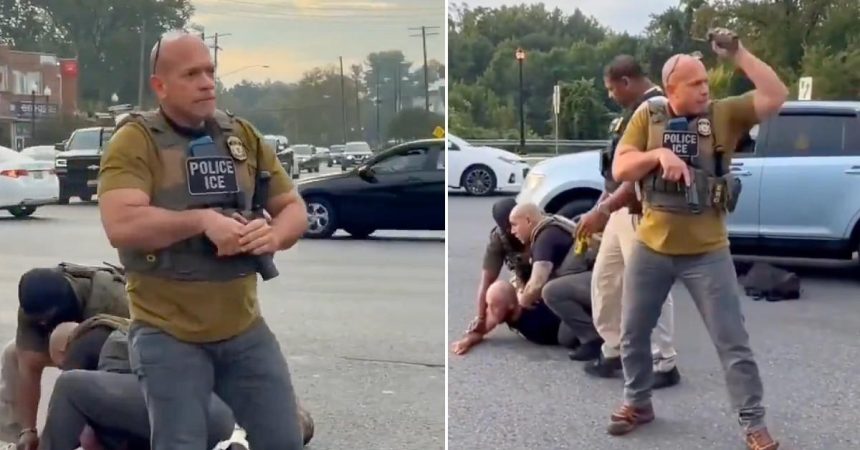 WATCH: Ice Agent Drops Gun and Then Points It at Crowd… As Agency Mocked Over Botched Arrest — 'This Is Pathetic!'