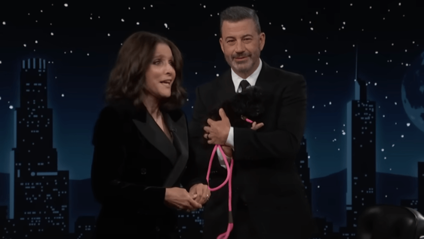 Jimmy Kimmel Thanks Trump for Record Ratings After Suspension; Julia Louis-Dreyfus Brings Host a Puppy Who’s a ‘Big Fan of the First Amendment’