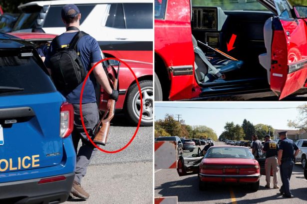 Armed man busted after plowing car through police barricade outside Michigan church day after deadly shooting, blaze