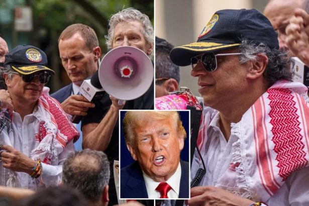 US to revoke Colombian president’s visa after he urged troops to ‘disobey’ Trump at NYC protest with Roger Waters  