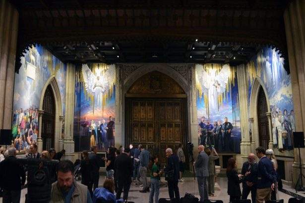 Sprawling Mural in Support of Immigrants Unveiled in St. Patrick’s Cathedral