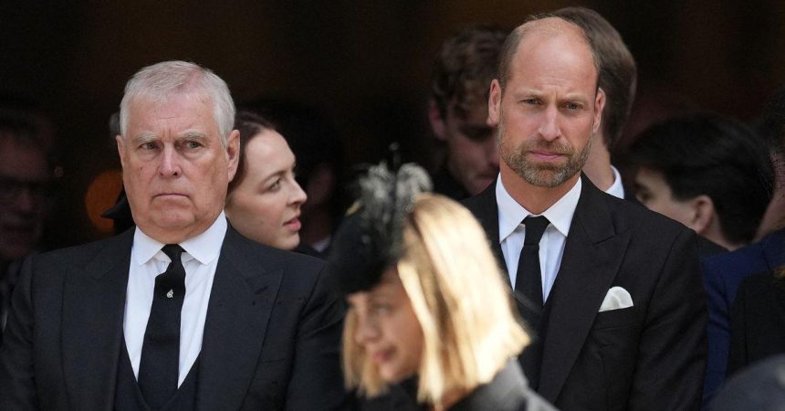 EXCLUSIVE: How Prince William 'Pulled Rank' Over Shamed Prince Andrew at Duchess of Kent's Funeral 'In Disgust at Uncle's Jeffrey Epstein Scandal'