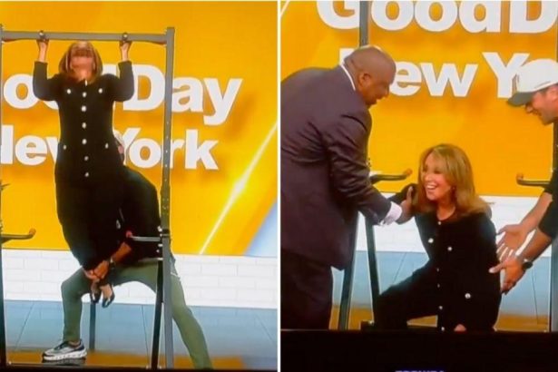 Fox Anchor Rosanna Scotto Falls on her Face on Live TV During Exercise Demonstration… as Viewers Bash 'Moron' Personal Trainer Who 'Failed' Her