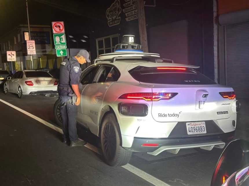 Cops pull over driverless Waymo taxi during DUI operation: ‘No driver, no hands, no clue’