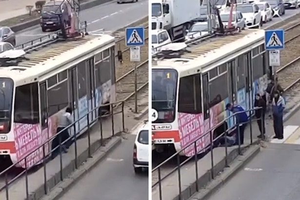 Man Trips, Falls Underneath Moving Train, Somehow Survives, on Video