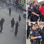 NYC teens caught on camera waving massive machetes in street after stabbing victim: cops