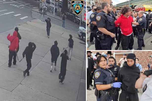 NYC teens caught on camera waving massive machetes in street after stabbing victim: cops