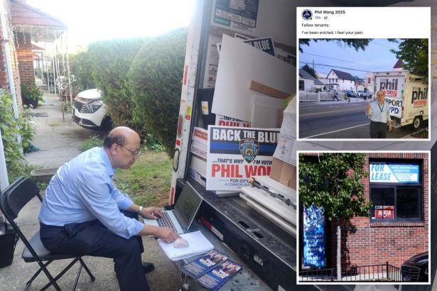 NYC council candidate Phil Wong moves campaign HQ to U-haul truck after losing lease