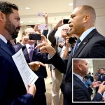 Mike Lawler and Hakeem Jeffries get into fiery shouting match over government shutdown: ‘Keep your mouth shut’
